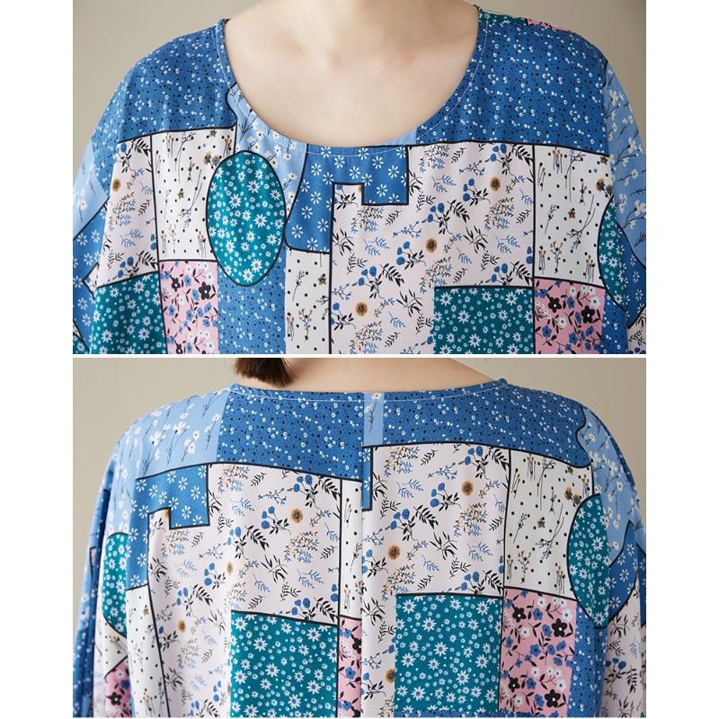 DIMANAF Übergröße Neu 2025 Damen Sommer Kurzarmkleid Basic Casual Locker Vintage Strand Langes Kleid