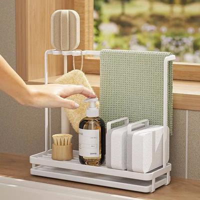 Küche Multifunktionale Aufbewahrung Ra Hausgebrauch Seifenhalter Handtuchhalter Spüle elf Organizer für Küchenzubehör Racks Organisation