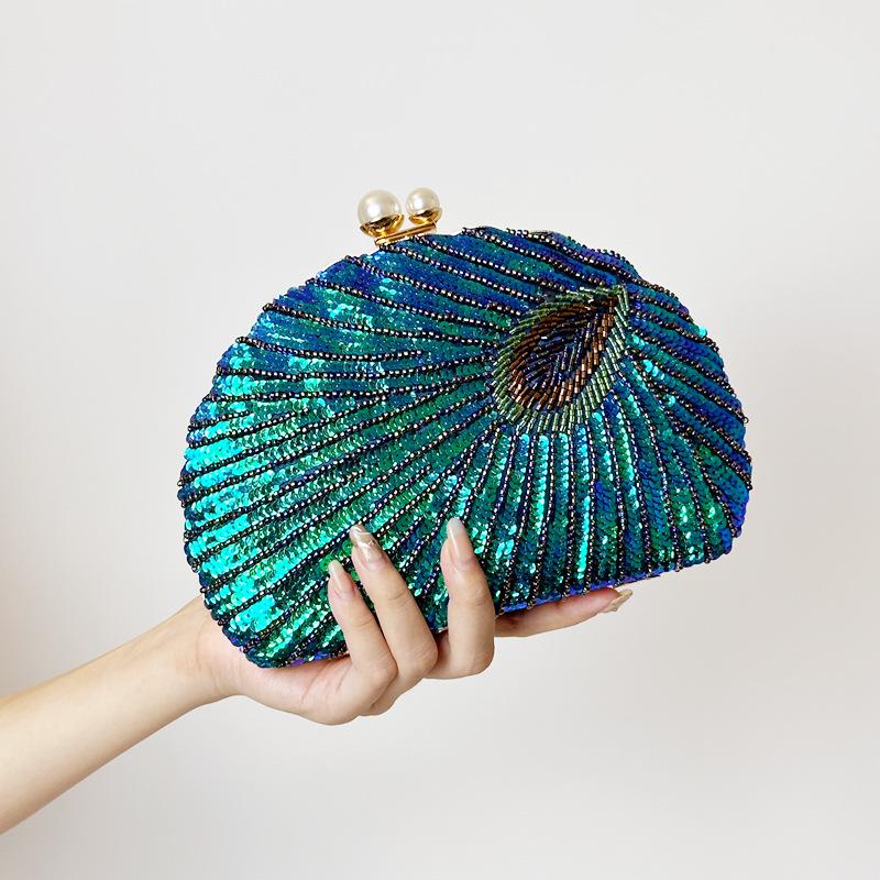 

Retro Chinese Beaded Embroidery Clutch - Evening Handbag for Dinner Parties and Cheongsams