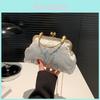 Fashionable Retro Canvas Shoulder Bag Street Style Medium Square Bag Blue Red