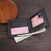 Men's Carbon Fiber Textured Leather Crossbody Wallet with Card Holder & Coin Purse