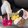 Mao Mao Slippers Women Wear Autumn and Winter 2025 New Super Fire Internet Celebrity Teddy Wool Flat Lamb Wool One-word Cotton Mop