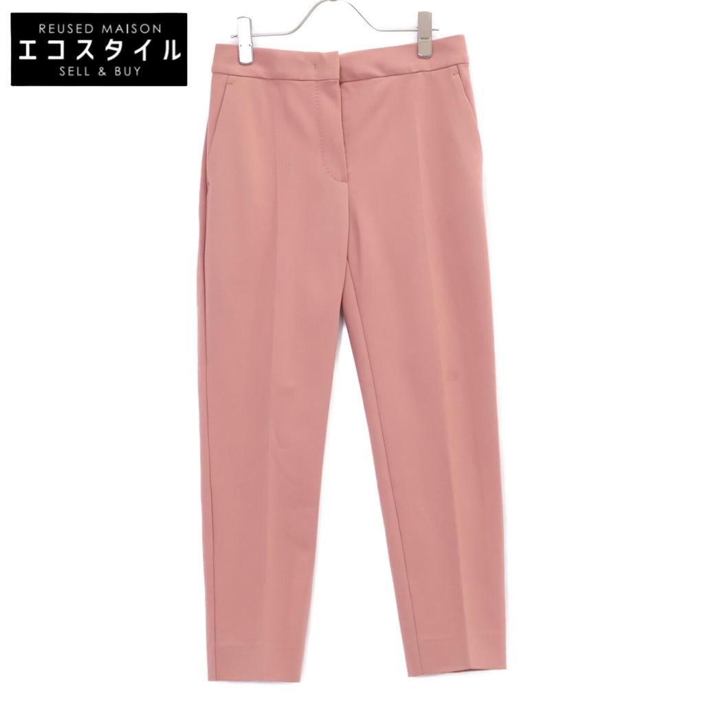 Max Mara 11-78-60241 Nylon pink one-tuck stretch pants Bottoms 38 pinkUsed