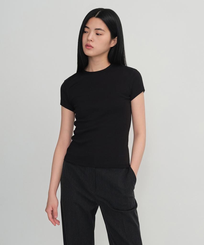 MUSINSA STANDARD WOMAN Women'S Slim Crew Neck T-Shirt_Short Sleeve + Long Sleeve 2-Pack