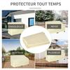 600D Oxford Cloth Furniture Cover, 2 Seater Sofa Protector for Garden Patio, Outdoor, Waterproof, Beige, 140L X 84W X 56/94H Cm