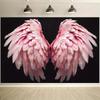 1pc 2D Pink Angel Wings Theme Background - Elegant Feather Design Photography Background Decoration - Decorative Background