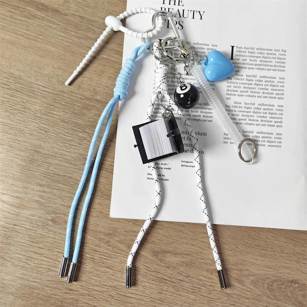Pendentifs de Sac de Luxe Corde Tressée Polyvalente DIY Sac en Corde Y2k Breloque de Sac Tendance Ornement Suspendu Esthétique Porte-clés Mignon