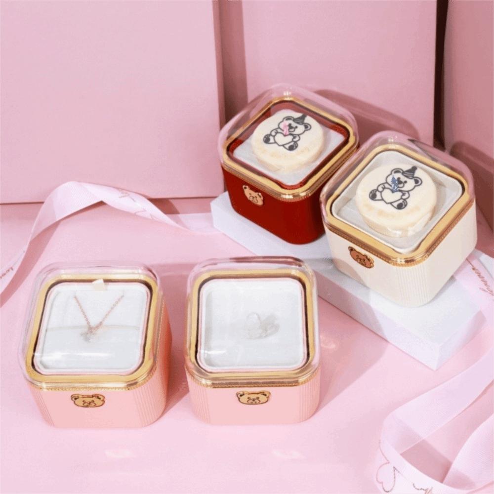 Automatic Bear Flip Ring Box Romantic Surprise Mechanism Box  Anniversary Celebration