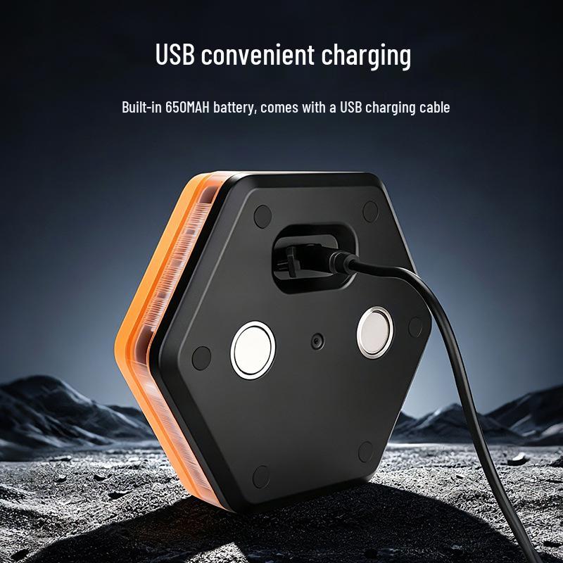 Rechargeable LED Road Flare Emergency Warning Light - 650mAh