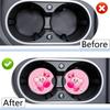 Car Cupholder Coaster Absorbent 2 Pack Cute Kawaii Cartoon Design Rubber New Automotive Cup Holder Decal Decor Accessories for Women Men BD353