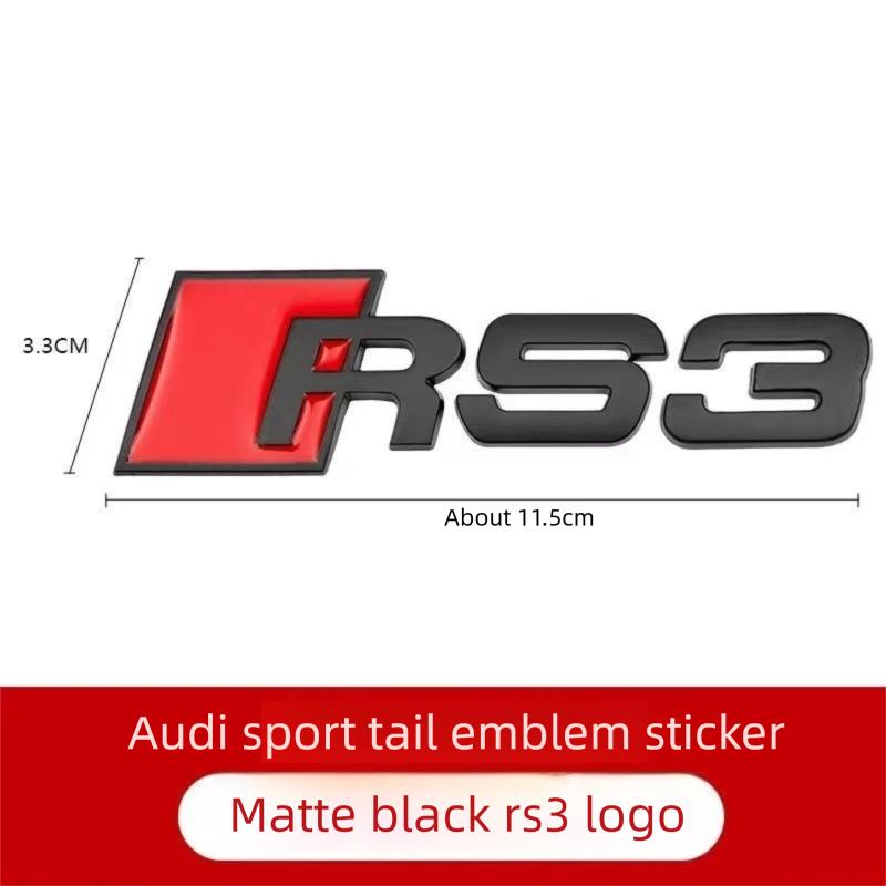 Metal Electroplated A Displacement Trunk Badges, 4WD Emblems for A4 A5 A6 A7, S3 S4 S5 S6 S7 S8 Badges, RS3 RS4 RS5 RS6 RS7