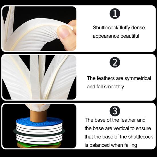 1/2/5 Pz Volani con Piume Leggeri Portatili Ispessiti Volani con Piume Colorate Sport all'Aperto con i Piedi