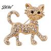 Rhinestone Cat Brooch Shape Pin, Kitten Lapel Pin Clip for Shaped Women Girls, Sweater Cardigan Coat Suit Decoration Jewelry Accessories