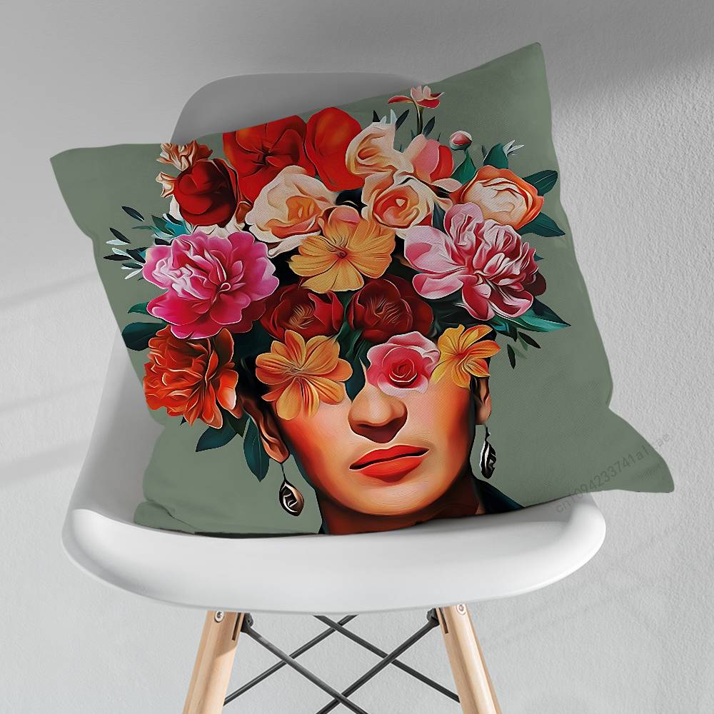 FFridas KKahlo Artiste Pillowcase for Sofa Room Office Decor Printing  Merchandise AllMatch Cushion Cover