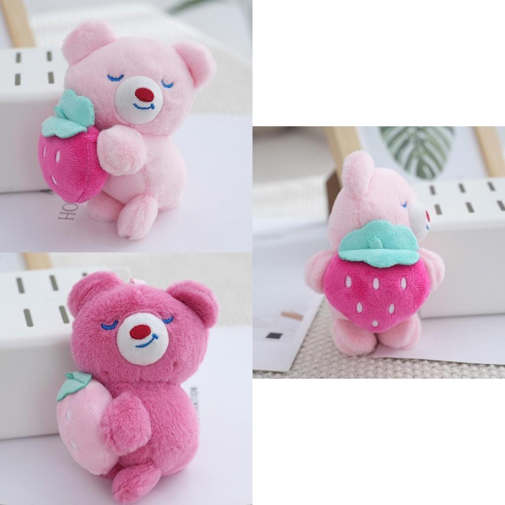 Adorable Pink Strawberry Bear Plush Toy Perfect Birthday Gift For Girls