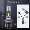H4 LED Headlight Bulbs, 25000LM 90W Dual-Lens Super Bright LED Headlights Conversion Kit 6000K