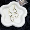 Korean S925 Silver Spiral Wave Earrings
