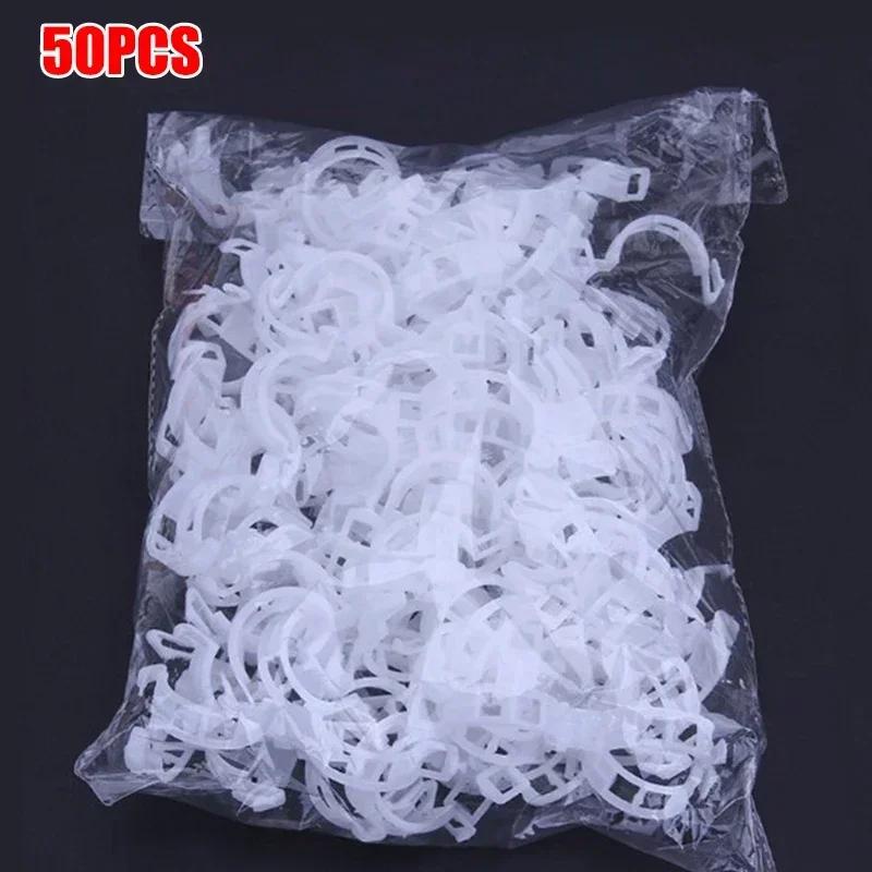 50/100/200pc Plant Clips Supports Reusable Plastic Connects Fixing Vine Tomato Stem Grafting Vegetable Plants Orchard and Garden