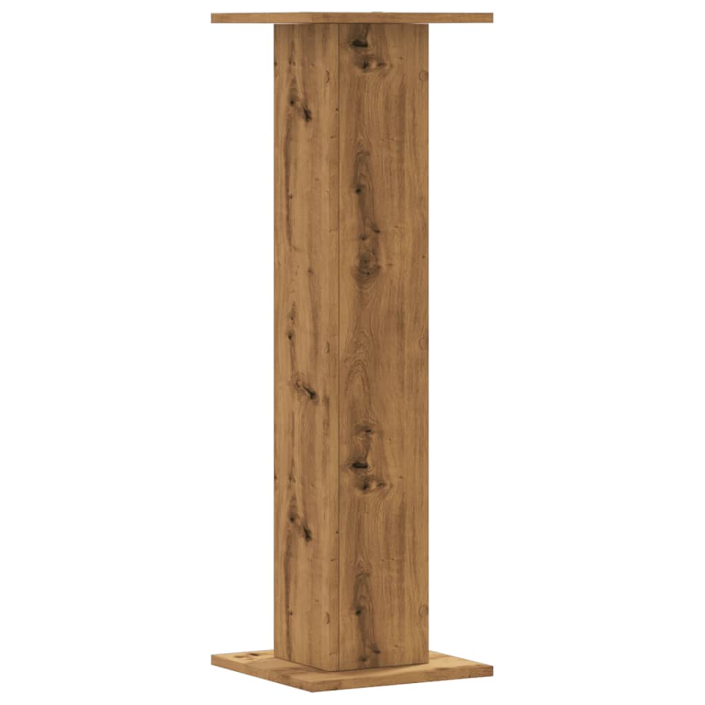 Plant Stand Set of 2 Artisan Oak Finish 30 X 30 X 95 Cm Engineered Wood