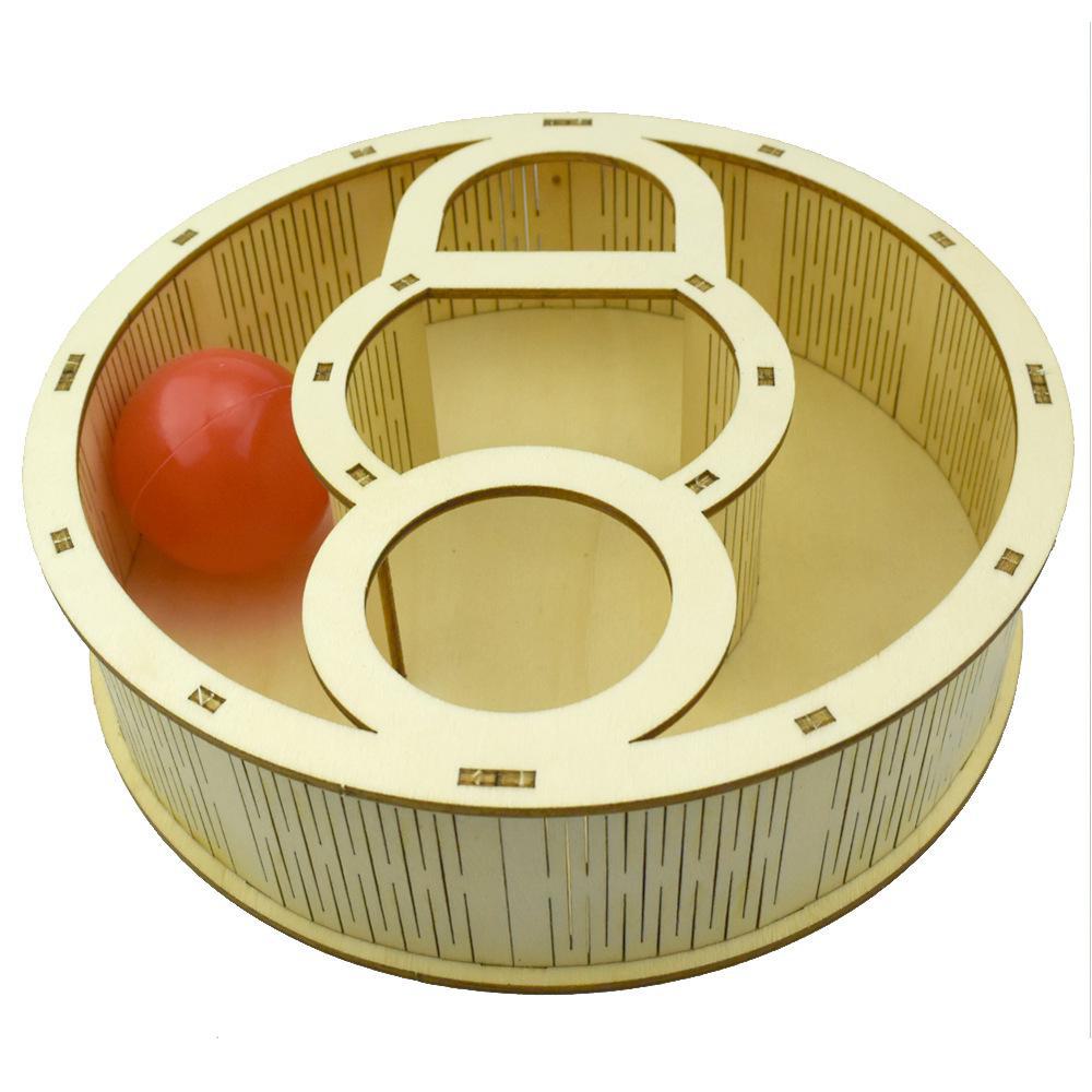 Hamster Spieltunnel aus Massivholz: Sportbahn, Treppensteigen, Unterstand & Fitnessplattform.