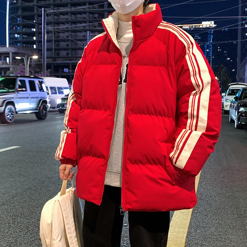 Cotton Coat Men's Korean Version of the Trendy New Winter Youth Cotton Coat Thickened Student Coat Winter Coat Cotton Jacket Stand Collar