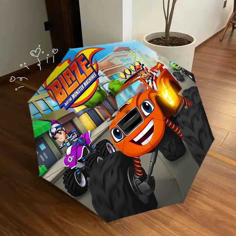 1pc Blaze, Monster Machines Themed High-quality Umbrella,Automatic Opening and Closing Umbrella,Multi-functional Umbrella G0811121