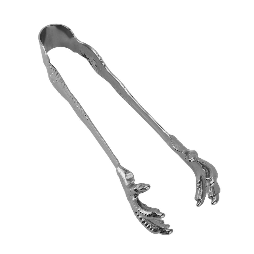 Claw Style Ice Tong Stainless Steel Hand Polished Eagle Claw Shape Ice Tongs for Bar Home Use Black