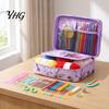 Portable Yarn Projects for Travel 59Pcs/Set Crochet Tools Kit, Ergonomic Hooks Accessories Set Craft Storage Case with Bag, Complete Tool Kit