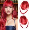 Dünne durchsichtige Luft-Pony Clip-in Haarverlängerung Synthetischer Pony mit Koteletten Pony-Haarteile Für Mädchen Tägliche Party-Nutzung