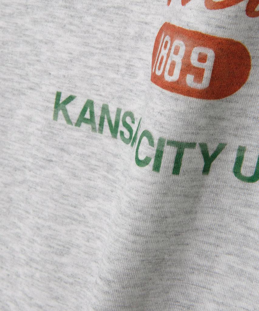 LEE Vintage Lettering Ringer Short Sleeve T-Shirt Light Gray