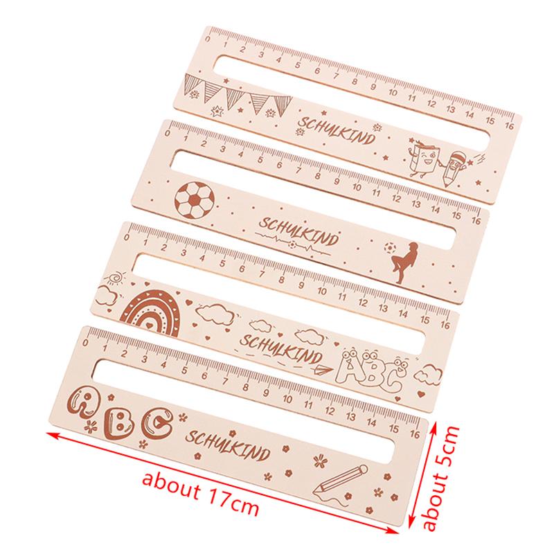 Wooden Size Children'S Learning Ruler For Back To School Season Children'S Commendation Gift For Back To School Season
