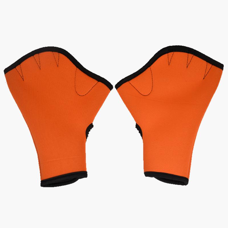 Neoprene Rubber Hand Fins Swimming Gloves Duck Feet Paddles