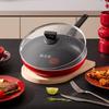 COOKER KING Non-Stick Frying Pan, Steak And Egg Cooking, 26cm, Low Smoke, Compatible with Induction Cooker, China Red ZH26JG