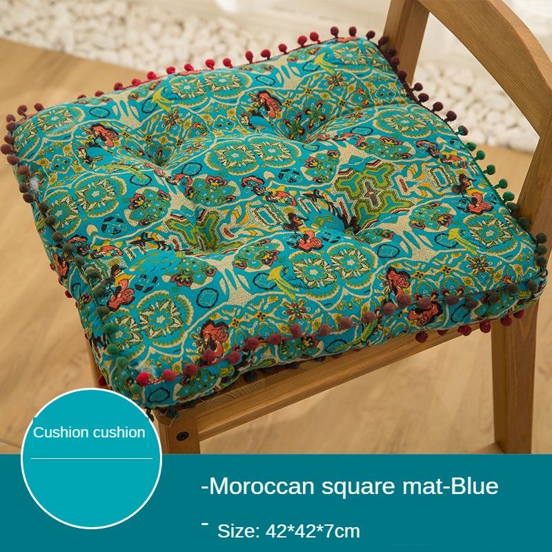 

New Cotton Linen Fabric Floor Cushion Home Futon Tatami Mat Large Round Cushion Thickened Soft Square Office Chair Cushion
