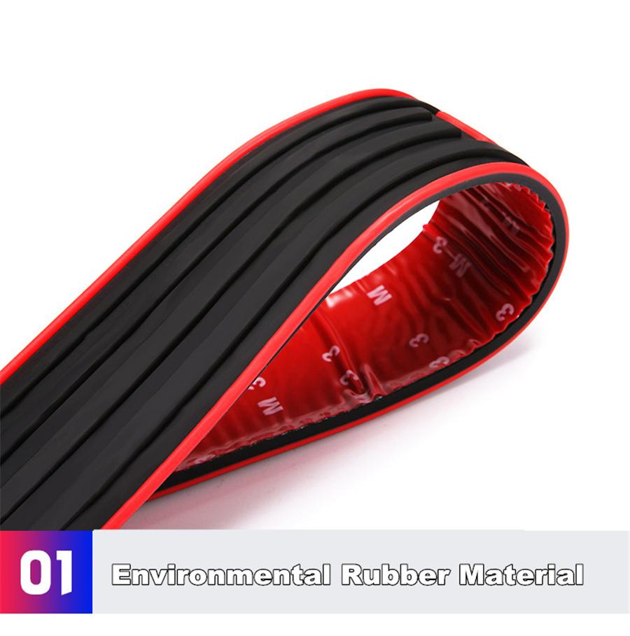 4PCS Universal Rubber Car Door Scuff Sill Cover Panel Step Protector Bumper Corner Protector