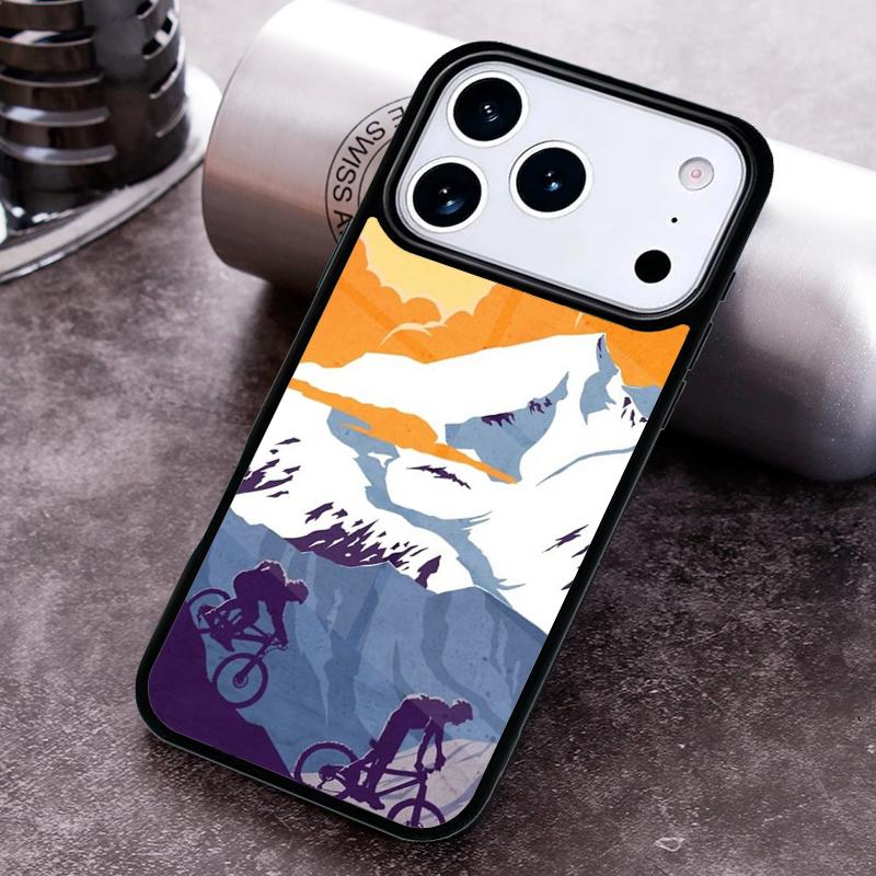 Mountain Bike Biking Cycling Downhill Bicycle Phone Case for iPhone 17 16 15 Pro Max Air 14 13 12 11 Plus Shockproof Capa Cover