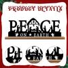 Metal Nativity Set Christmas Decorations Stylish Tabletop Display Scene Ornament with