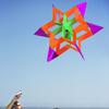 Colorful 3D Lotuses Blooming Design Kites Durable Polyester For Boys Family Beach Activities