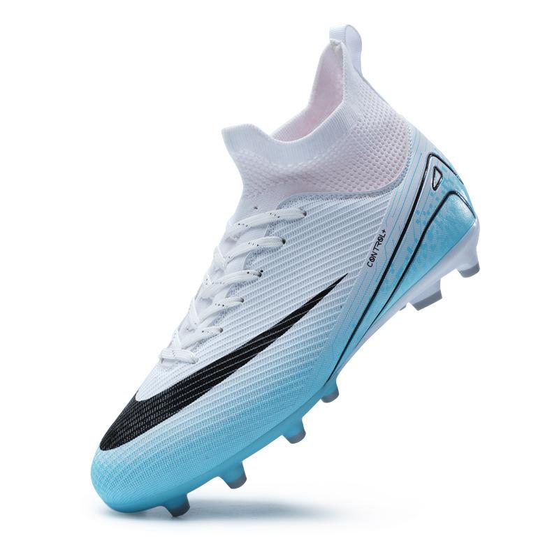 2025 new youth AG long nails TF broken nails high-top football shoes men's and women's grass training sports shoes