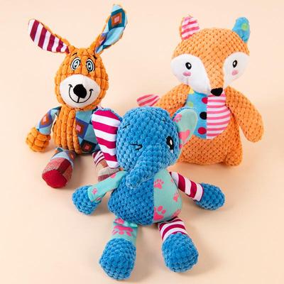 Plush Puppy Toy - Fox & Elephant Sounding for Small Dogs