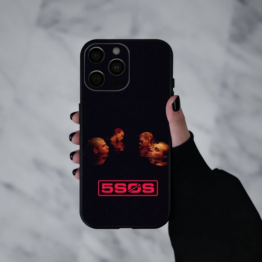 P-Popular Rock B-Band 5-5SOS Phone Case For iPhone 17pro, 16,15,14,13,12,11 X XR Plus,Others Soft Black Cover