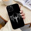 Gothic T-Cyber Sigil Cross   Phone Case For iPhone 17, 16,15,14,13,12,11 Plus,Pro Max, Others Soft Black Cover