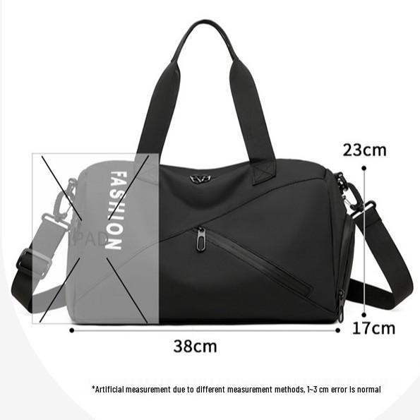Women's Water-Resistant Oxford Travel Bag with Wet/Dry Compartments and Handheld Fitness Storage