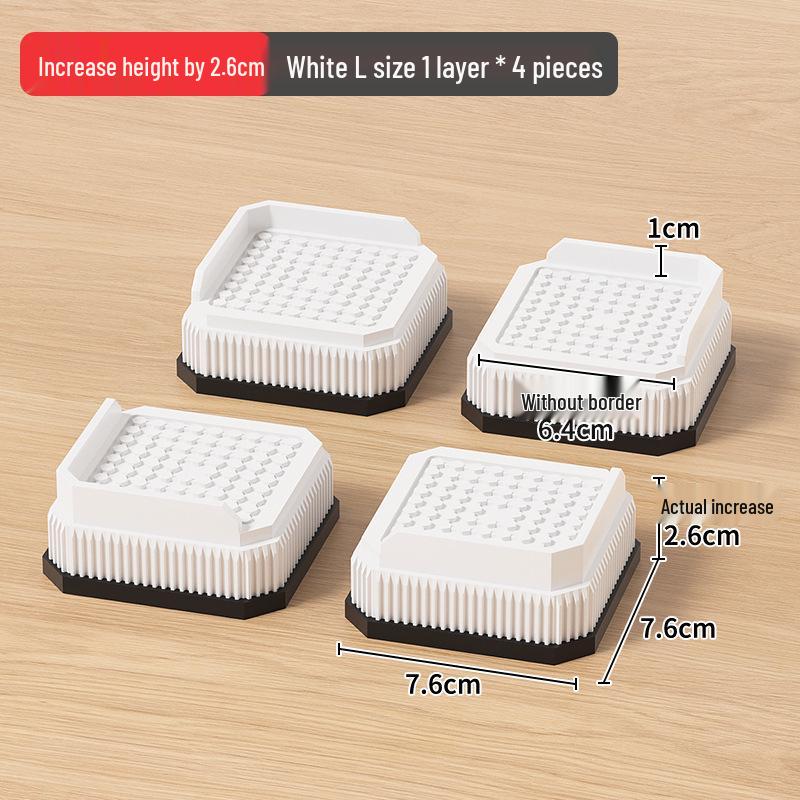 Non-Slip Furniture Heightening Pads for Table, Sofa, Coffee Table, TV Cabinet - Shockproof Leg Risers
