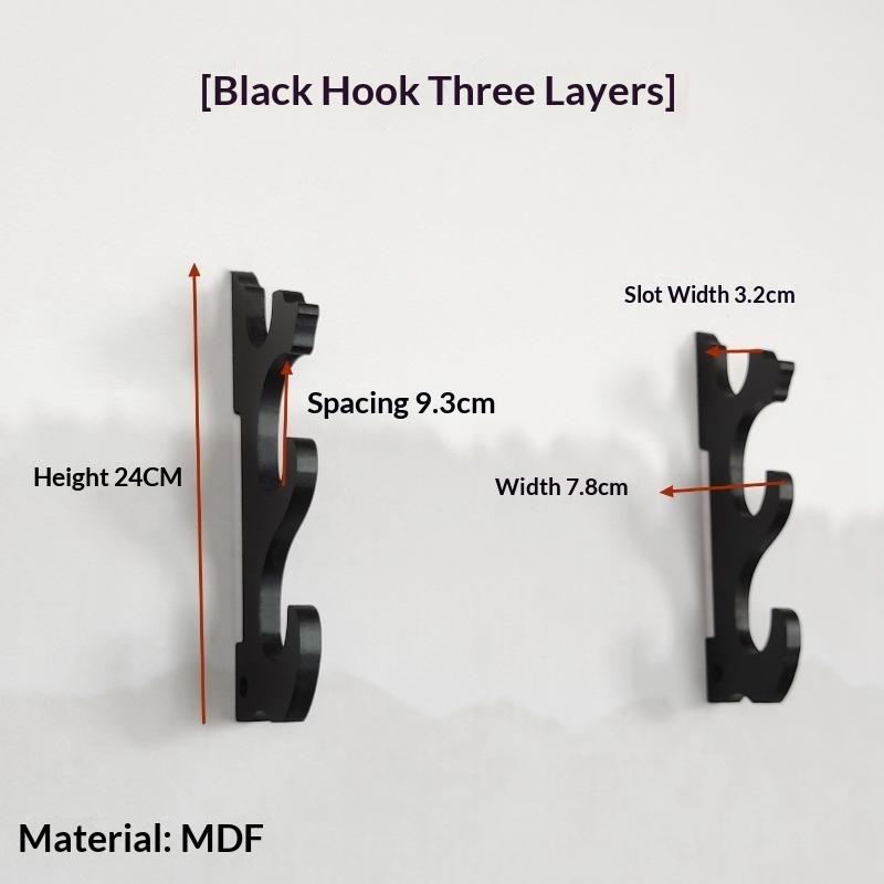 1/2/3 Tier Samurai Sword Wall Holder Rack Solid Wooden Katana Storage Shelf for Home Decor Collection Great Gift