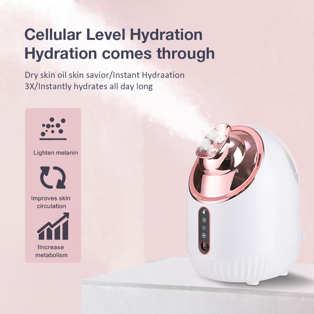 Facial Steamer Nano Ionic Hot Mist Face Steamer Home Sauna SPA Face Humidifier Atomizer for Women Men Moisturizing Unclogs Pores
