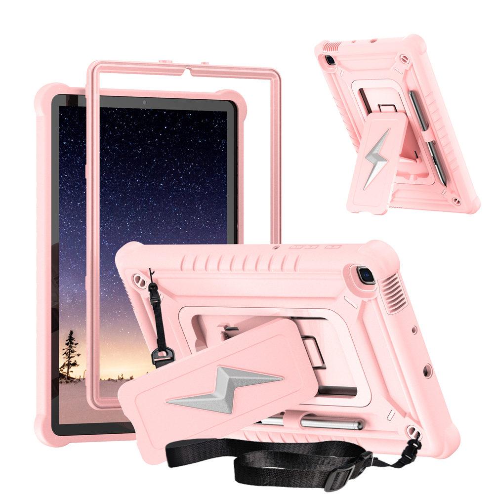 Armor Case für Samsung Galaxy Tab S6 Lite 10,4 Zoll 2020 P610 2025 P625 P620 3 in 1 Ständer Robuste Tablet-Hülle mit Gürtel