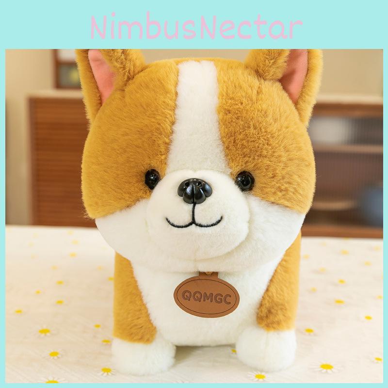 Entzückendes Corgi Plüschtier Weiches Stofftier Gelbe Hundepuppe Perfektes Geschenk für Mädchen