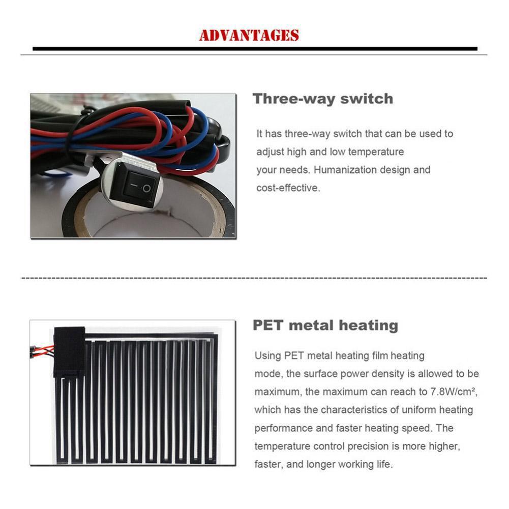 Universal Heated Grips 12V Motorcycle Electric Heating Handle Kit Refit Hand Set Universal Electric Heating Insert Handlebar Pad