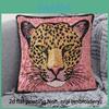 Plush Pink Leopard Decorative Pillow Cover For Living Room Sofa Decor